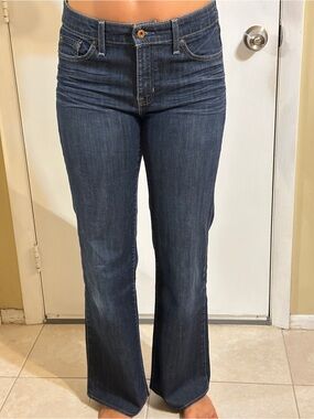 ⁠GAP Essential Stretch Bootcut Flare Dark Wash Denim Jeans Size 6 Long (6L)⁠